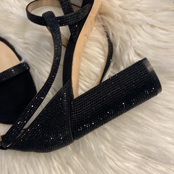 ANTONIO MELANI SANDALS SIZE 11 BNWOT LEATHER SOLE COLOR BLACK HEEL 4” STABLE - Picture 14 of 16